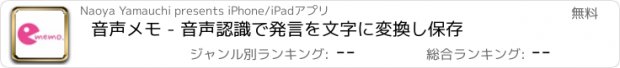 おすすめアプリ 音声メモ - 音声認識で発言を文字に変換し保存