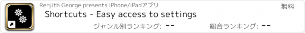 おすすめアプリ Shortcuts - Easy access to settings