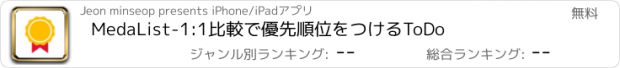 おすすめアプリ MedaList-1:1比較で優先順位をつけるToDo