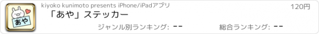 おすすめアプリ 「あや」ステッカー