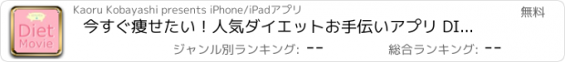 おすすめアプリ 今すぐ痩せたい！人気ダイエットお手伝いアプリ DIET　MOVIE