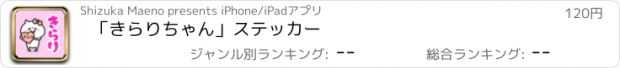 おすすめアプリ 「きらりちゃん」ステッカー