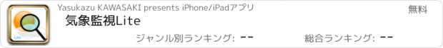 おすすめアプリ 気象監視Lite