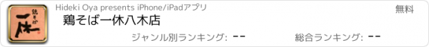 おすすめアプリ 鶏そば一休　八木店