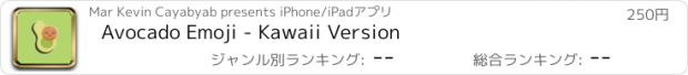おすすめアプリ Avocado Emoji - Kawaii Version