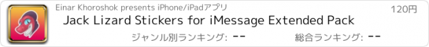 おすすめアプリ Jack Lizard Stickers for iMessage Extended Pack