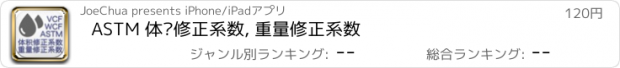 おすすめアプリ ASTM 体积修正系数, 重量修正系数