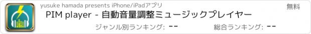 おすすめアプリ PIM player - 自動音量調整ミュージックプレイヤー