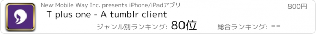 おすすめアプリ T plus one - A tumblr client