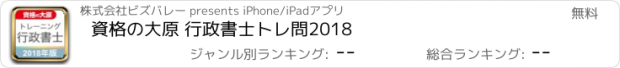 おすすめアプリ 資格の大原 行政書士トレ問2018