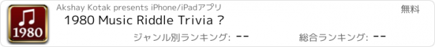 おすすめアプリ 1980 Music Riddle Trivia ?