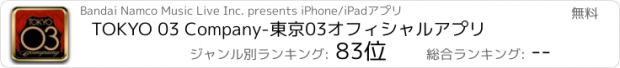 おすすめアプリ TOKYO 03 Company-東京03オフィシャルアプリ