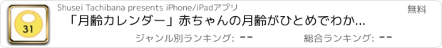 おすすめアプリ 「月齢カレンダー」赤ちゃんの月齢がひとめでわかるアプリ