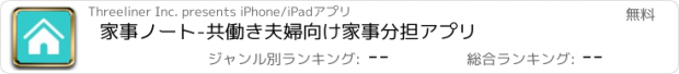 おすすめアプリ 家事ノート-共働き夫婦向け家事分担アプリ