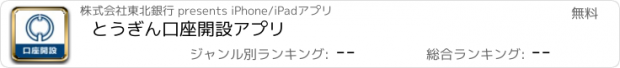 おすすめアプリ とうぎん口座開設アプリ