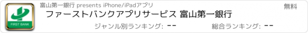 おすすめアプリ ファーストバンクアプリサービス 富山第一銀行