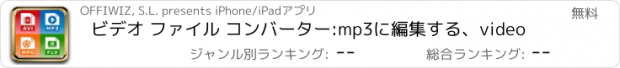 おすすめアプリ ビデオ ファイル コンバーター:mp3に編集する、video