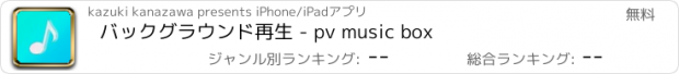 おすすめアプリ バックグラウンド再生 - pv music box
