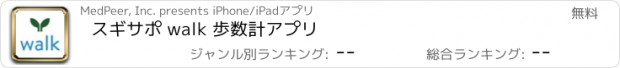 おすすめアプリ スギサポ walk ウォーキング・歩いてポイント貯まる歩数計