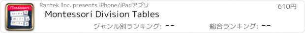 おすすめアプリ Montessori Division Tables