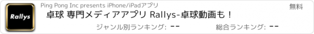 おすすめアプリ 卓球 専門メディアアプリ Rallys-卓球動画も！