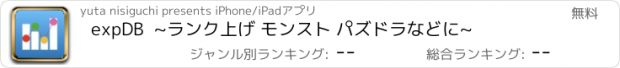 おすすめアプリ expDB  ~ランク上げ モンスト パズドラなどに~