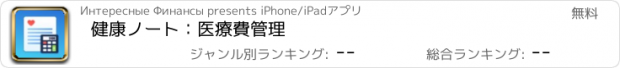 おすすめアプリ 健康ノート：医療費管理
