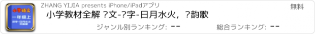 おすすめアプリ 小学教材全解 语文-识字-日月水火，对韵歌