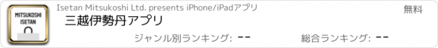 おすすめアプリ 三越伊勢丹アプリ