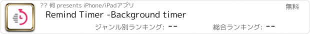 おすすめアプリ Remind Timer -Background timer