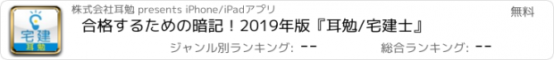 おすすめアプリ 合格するための暗記！2019年版『耳勉/宅建士』