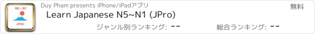 おすすめアプリ Learn Japanese N5~N1 (JPro)