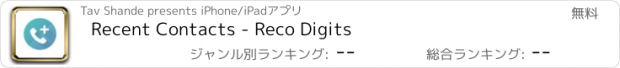 おすすめアプリ Recent Contacts - Reco Digits