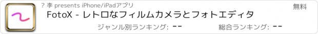 おすすめアプリ FotoX - レトロなフィルムカメラとフォトエディタ