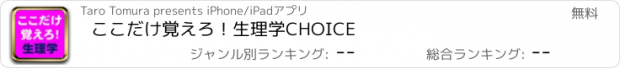 おすすめアプリ ここだけ覚えろ！生理学CHOICE