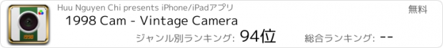 おすすめアプリ 1998 Cam - Vintage Camera