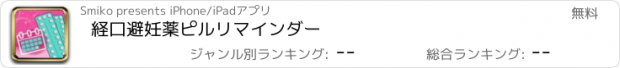 おすすめアプリ 経口避妊薬ピルリマインダー