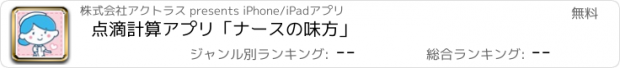 おすすめアプリ 点滴計算アプリ「ナースの味方」