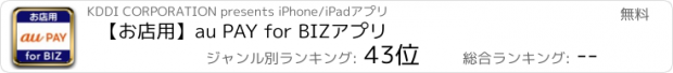 おすすめアプリ 【お店用】au PAY for BIZアプリ