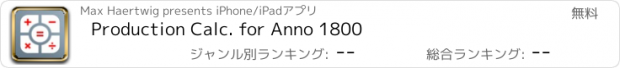 おすすめアプリ Production Calc. for Anno 1800