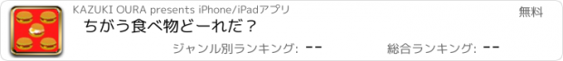 おすすめアプリ ちがう食べ物どーれだ？