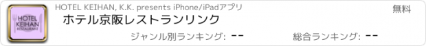 おすすめアプリ ホテル京阪レストランリンク