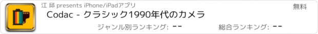 おすすめアプリ Codac - クラシック1990年代のカメラ