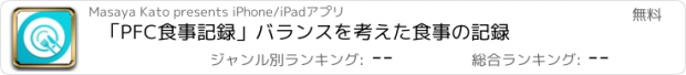 おすすめアプリ 「PFC食事記録」バランスを考えた食事の記録