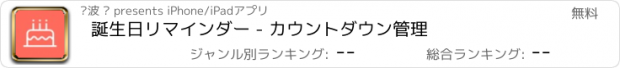 おすすめアプリ 誕生日リマインダー - カウントダウン管理