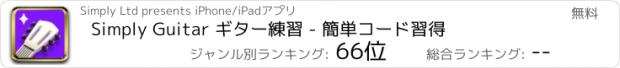 おすすめアプリ Simply Guitar ギター練習 - 簡単コード習得