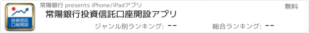 おすすめアプリ 常陽銀行　投資信託口座開設アプリ