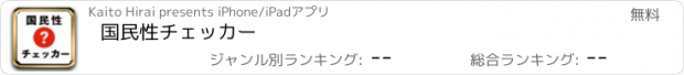 おすすめアプリ 国民性チェッカー