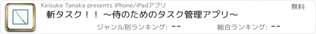 おすすめアプリ 斬タスク！！ ～侍のためのタスク管理アプリ～