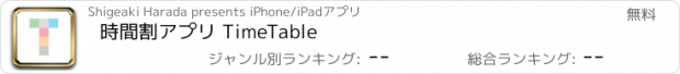 おすすめアプリ 時間割アプリ TimeTable